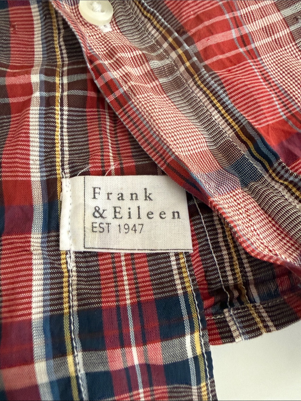 Frank & Eileen Barry Crinkle Cotton Shirt L - Picture 5 of 9